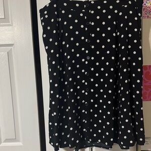 Torrid Polka Dot Black and White Skirt